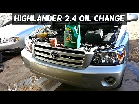 TOYOTA HIGHLANDER 2.4 OIL CHANGE | How to Change Engine Oil