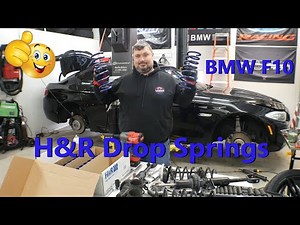 Installing H&R lowering springs on the BMW F10 550i