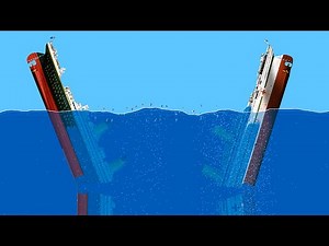 Playing Floating Sandbox with NPC’s #15 Titanic VS Britannic.