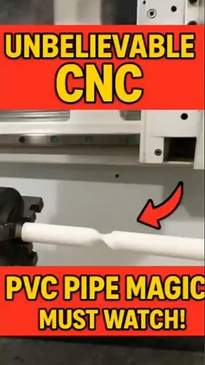 Unbelievable CNC Machine Turning PVC Pipe 🔥 #cnc #shorts