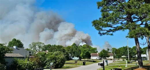 21K views · 140 reactions | The North Carolina Forest Service is utilizing bulldozers to install containment lines around the fire perimeter as of Wednesday morning. https://wcti12.com/news/local/crown-point-fire-in-onslow-county-partially-contained-heavy-smoke-persists-in-the-area | WCTI News 12 | Facebook