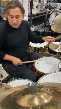 Drum Solo playing Carl Palmer's Paiste snare stick tricks by David Frangioni Drum Museum