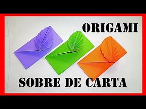 🔴ORIGAMI: SOBRE DE CARTA 📨 (HOW TO MAKE A PAPER ENVELOPE)