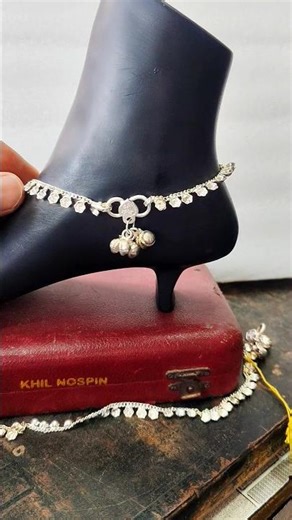 lightweight silver anklet design for daily wear ✅🔥 #shivamjewellers101#youtubeshorts#anklets#silver