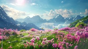 beautiful flowers grow up on spring video looping background for live wallpaper
