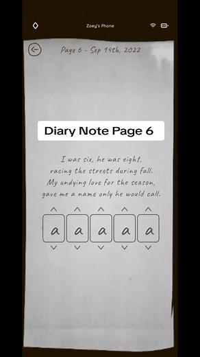 Zoey's Diary Note Page 6 #anelmwoodtrailepisode2 #mysterygame #puzzlegames