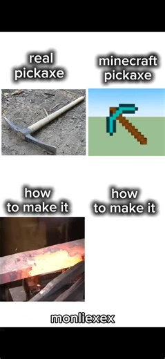 Real pickaxe vs Minecraft pickaxe #myanmarminecrafttiktoker #minecraft #foryou
