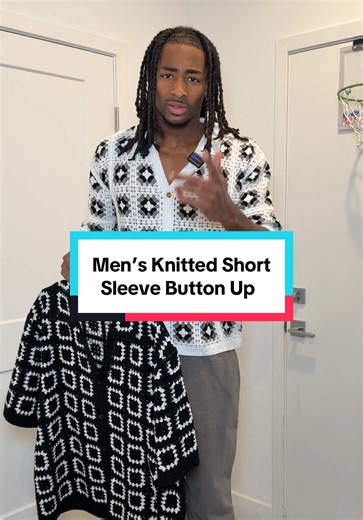 Stylish Knitted Button-Up Men's Shirt