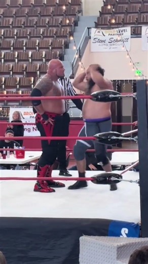 Big Joe Helms the Silverback with SICW. Seeing Red again! #Chevelle #shriners #red #prowrestling