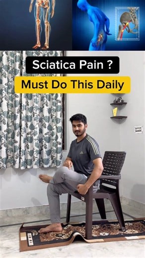 Best Yoga Pose For Sciatica pain relief Hold for 2 minutes daily Yogvidya #sciaticarelief #sciatica #sciaticapain #sciaticapainrelief #exercise #yoga #fbreels #viralreelsfb #virals | Yogvidya