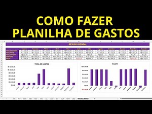 🔴Como Fazer Planilha de Gastos no Excel Passo a Passo