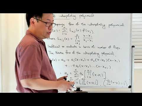 Newton form of interpolating polynomial
