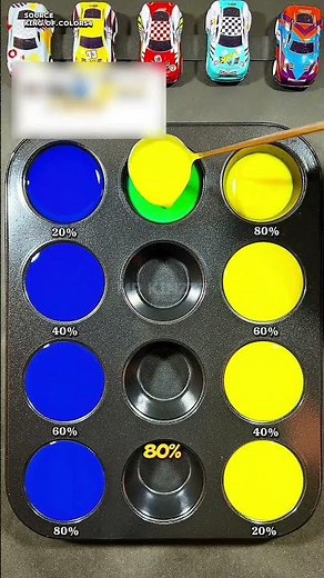 What colors can be created by combining blue and yellow in different ratios? #shorts