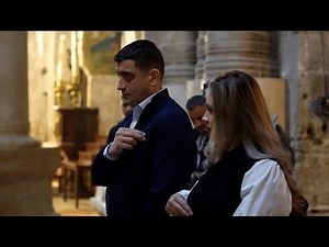 George Simion si Ilinca vizită la mormântul sfânt din Israel
