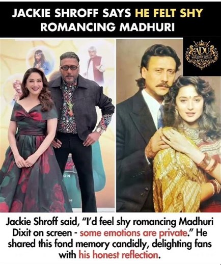 JACKIE SHROFF SAYS HE FELT SHY ROMANCING MADHURI#jackieshroff#madhuridikshit #ytnews#trandingnews