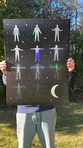 I made some Stardust foil prints, they are 1 color silkscreen prints in foil paper. Love how these look, grab one in my shop this week for the holidays!