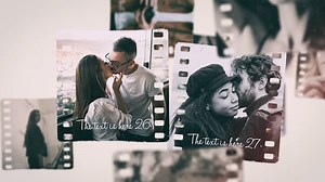 Nostalgic Film Strip Slideshow with Vintage Photo Frames and Light Leaks