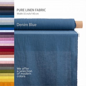 100% Pure Linen Fabric, Medium Flax Cloth, Prewashed Soft Textile - Etsy