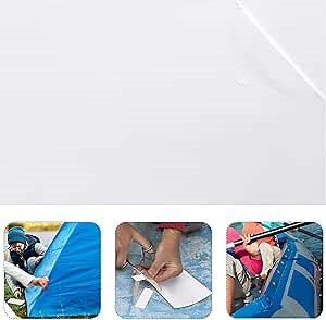 Syhood Extra Large Pool Liner Repair Patch 2.8 ft x 4.1 ft Clear Self Adhesive Vinyl Pool Patch Repair Kit for Christmas Bounce House Above Ground Pools Inflatable Floats Toys Snow Tube