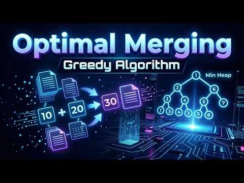 Optimal Merge Pattern using Greedy method Design & Analysis of algorithms