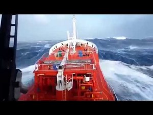 SEAFARER's / SEAMAN's LIFE: FACING HUGE WAVE DURING BIG STORM AT SEA