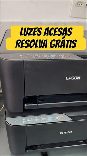 Epson L3250 printer paper and ink lights on steady