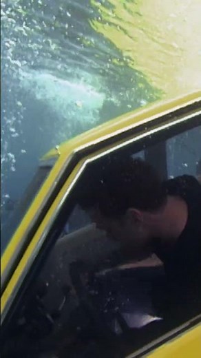 Heart is pounding... will he escape this car under water?