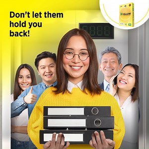 Always moving around with heavy files? Tackle the weight by printing double-sided with IK Yellow. Its high opacity maintains the quality for easy reading. Now you no longer have to worry about sounding off the lift alarm! Try printing double-sided with IK Yellow’s high opacity paper. #TheWhiterBrighterChoice #IKYellow | IK Yellow Malaysia