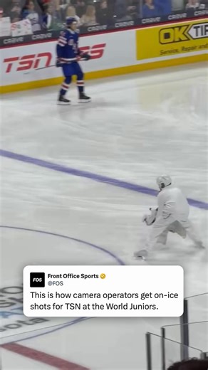 108K views · 133 reactions | TSN has on-ice camera operators for the World Juniors. The operators dress in all white to blend in with the ice and minimize player distraction, with one of the cameramen being nicknamed “The White Ninja.” ( via seanshapiro/X) | Front Office Sports | Facebook