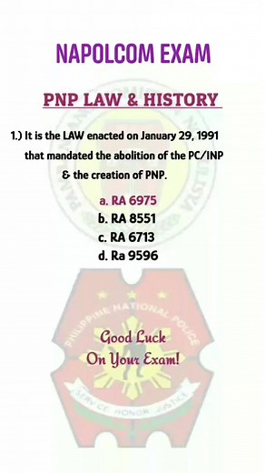 NAPOLCOM ENTRANCE EXAM PNP LAW AND HISTORY #napolcomreviewer2023 #fyp #NAPOLCOM #pnp #Criminology #facebookreels #FacebookPage #facebookpost #nocopyrightinfringementintended #trending #Disclaimer | Online Review