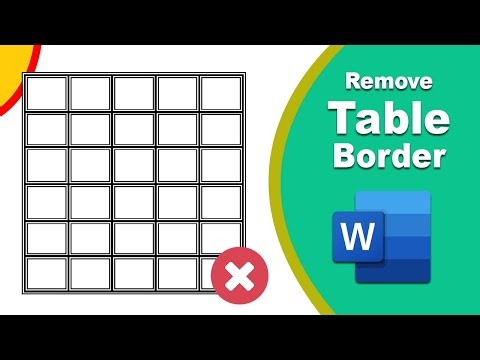 How to remove all borders from a table in Word