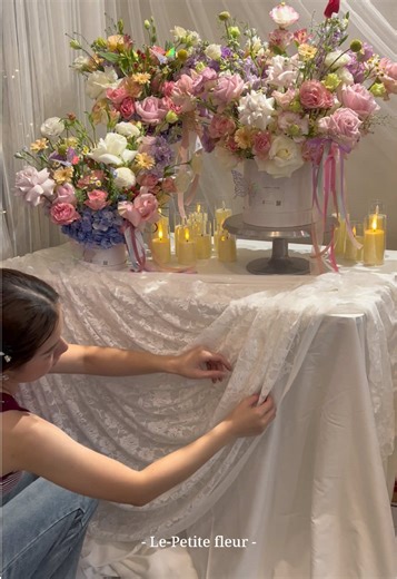 Stunning Lace Flower Arrangements at Le-Petite Fleur