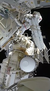 NASA Space Walkers Outside the International Space Station | Space Live
