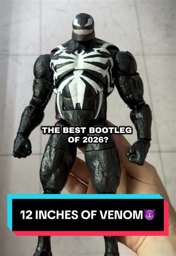 THESE 30$ 12 INCHES OF VENOM MAY BE THE BEST BOOTLEG OAT🥹✌️ #figtok #marvellegends #venom #toyreview #actionfigures