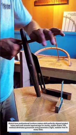 Perfect Angled Holes & Tapered Legs! Pro Woodworking Jig Hack ✨