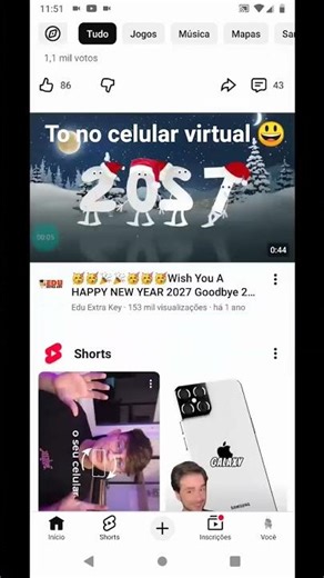 tô no celular virtual lembrando