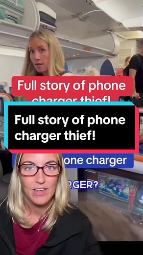 Here is the full story of the woman being accused of stealing a phone charger on a plane! #phonechargerthief #vanessaclover @vanessa.clover @Brandon (@tineocollegeprep) @RcRelated