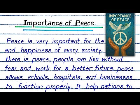 Essay on Importance of Peace | Peace Essay in English | Importance of Peace in Human Life
