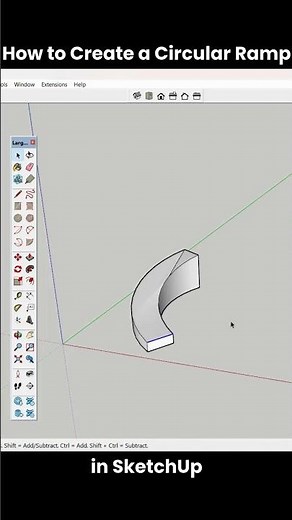 How to Create a Circular Ramp in SketchUp | Step-by-Step Guide #shorts #sketchup