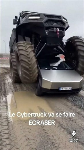 Atlas ATV vs Cybertruck… ça finit mal 😳 #cybertruck