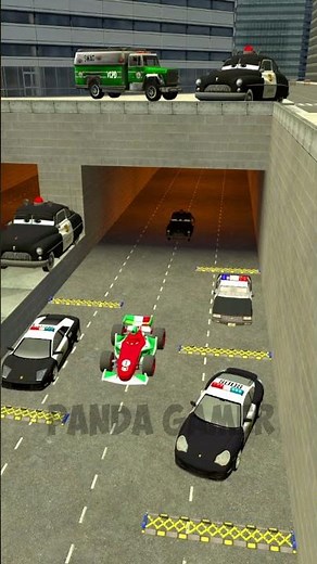 ALL SIZE CARS LIGHTNING MCQUEEN TEAM POLICE CHASE TUNNEL RIDE BIG CITY Garry's Mod