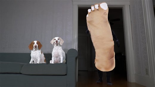 Surprise Giant Foot Prank: Dirty Sneakers and Laughs Galore