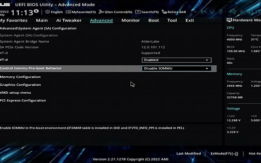 华硕H610M-K设置开启CSM-用于安装Windows7x64准备篇