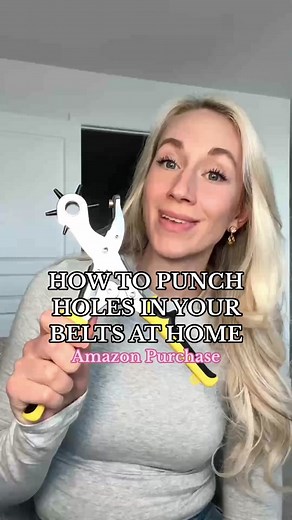 HOW TO PUNCH HOLES IN YOUR BELT AT HOME 🤍🕳️ This is a tool I wish I had purchase ages ago! I have already extended the wear of 3 belts in my wardrobe. This belt hole punch is so easy to use (don't feel intimidated like I did you can totally do it!), it's incredible quality and it has many adjustable sizes. I've linked it on my LTK just search