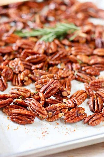 Honey Roasted Pecans with Rosemary