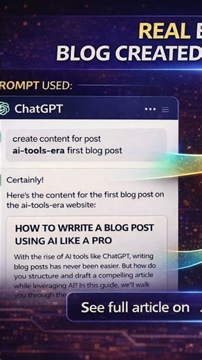 Create blog post in Minutes - Work Flow ChatGPT