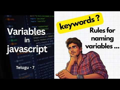 JavaScript Variables, Naming Rules & Keywords in Telugu