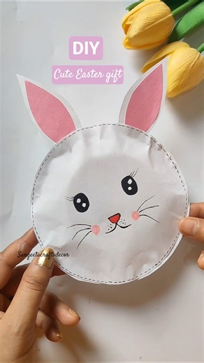 Cute Handmade Bunny EASTER Gift Idea 🐰 #shorts #papercraft #gift #diy #craft #eastergift