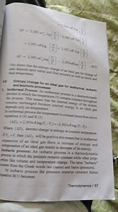 Entropy change for an ideal gas for isothermal, isobaric and is... | Filo