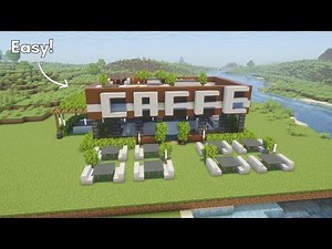 Minecraft: How to Build the Cafe Shop | Tutorial☕